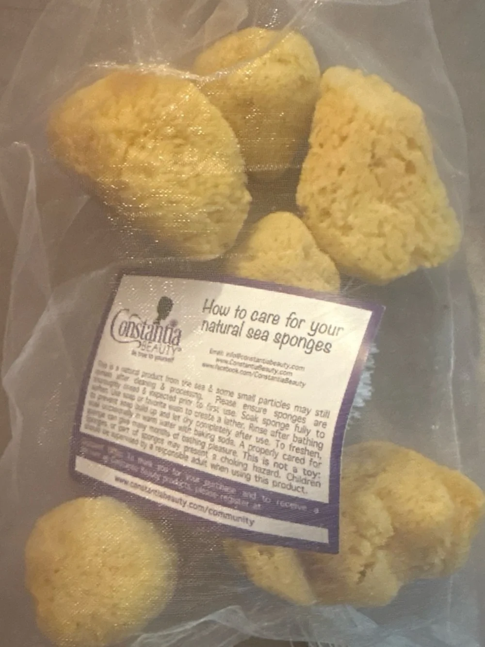 Natural Sea Sponge - Yellow